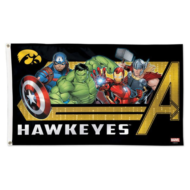 Iowa Hawkeyes / Marvel (c) 2021 MARVEL Flag - Deluxe 3' X 5'