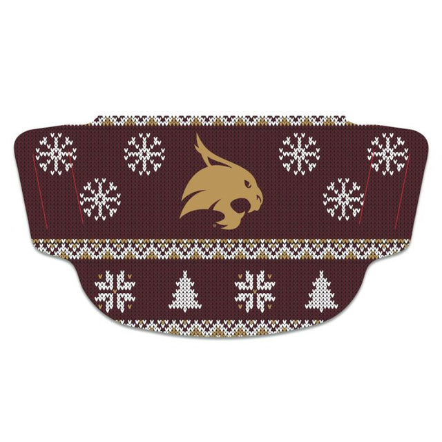 Texas State Bobcats / Ugly Sweater Ugly Sweater Fan Mask Face Covers