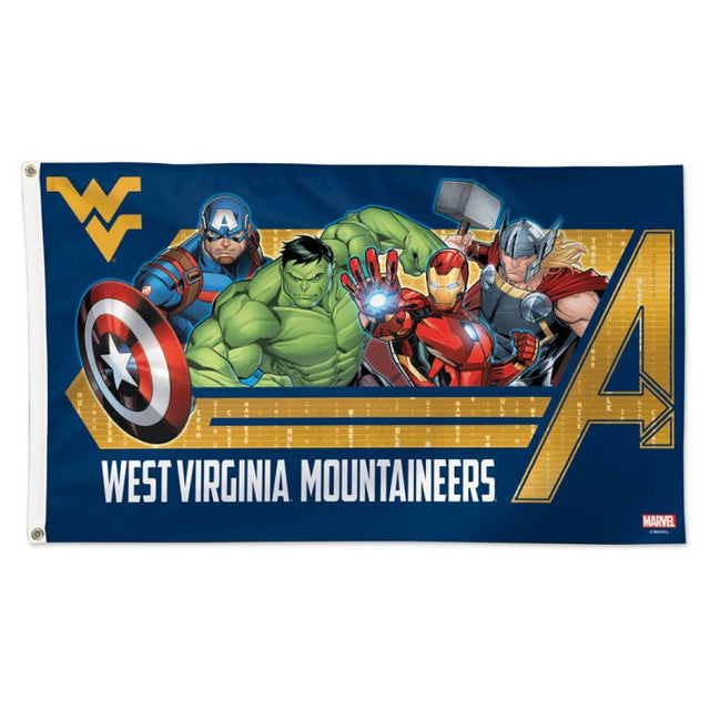 West Virginia Mountaineers / Marvel (c) 2021 MARVEL Flag - Deluxe 3' X 5'