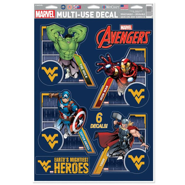 West Virginia Mountaineers / Marvel (c) 2021 MARVEL Multi-Use Decal 11" x 17"