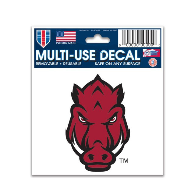 Calcomanía multiusos de Arkansas Razorbacks de 3" x 4"