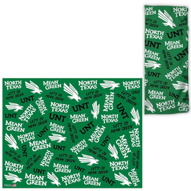 North Texas Mean Green Scatter Print Fan Wraps