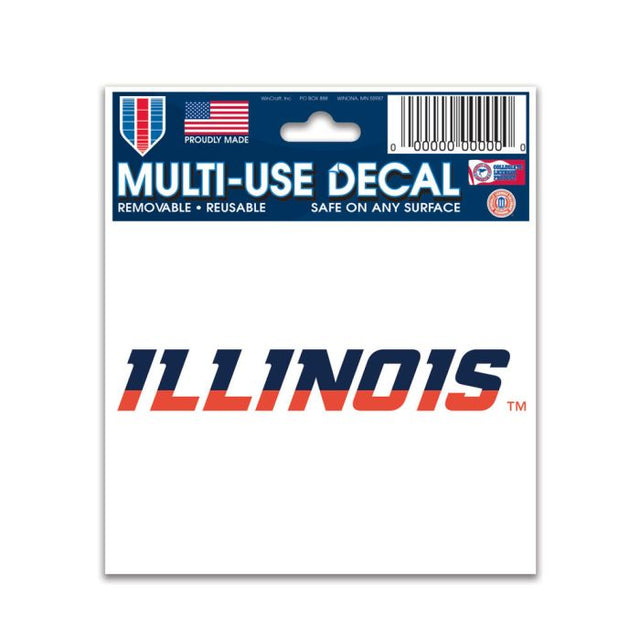 Illinois Fighting Illini Multi-Use Decal 3" x 4"