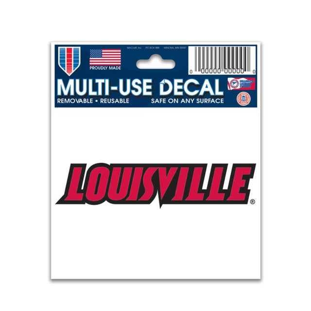 Louisville Cardinals Multi-Use Decal 3" x 4"