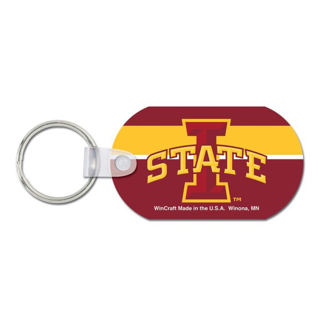 Llavero de metal de los Iowa State Cyclones (aluminio)