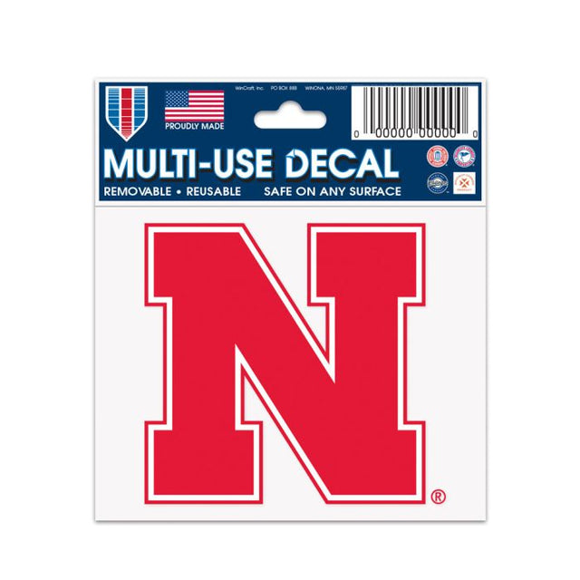 Calcomanía multiusos de Nebraska Cornhuskers de 3" x 4"