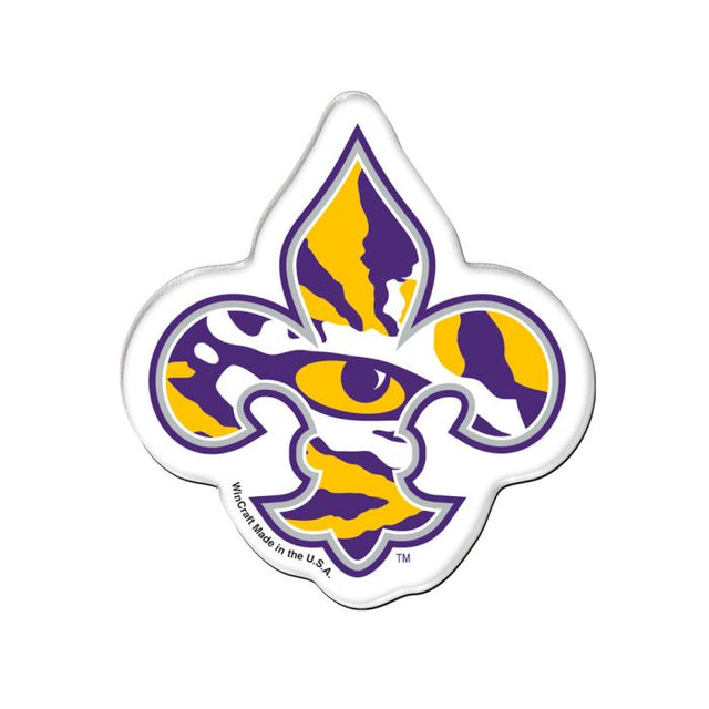 Imán acrílico premium de LSU Tigers en tarjeta