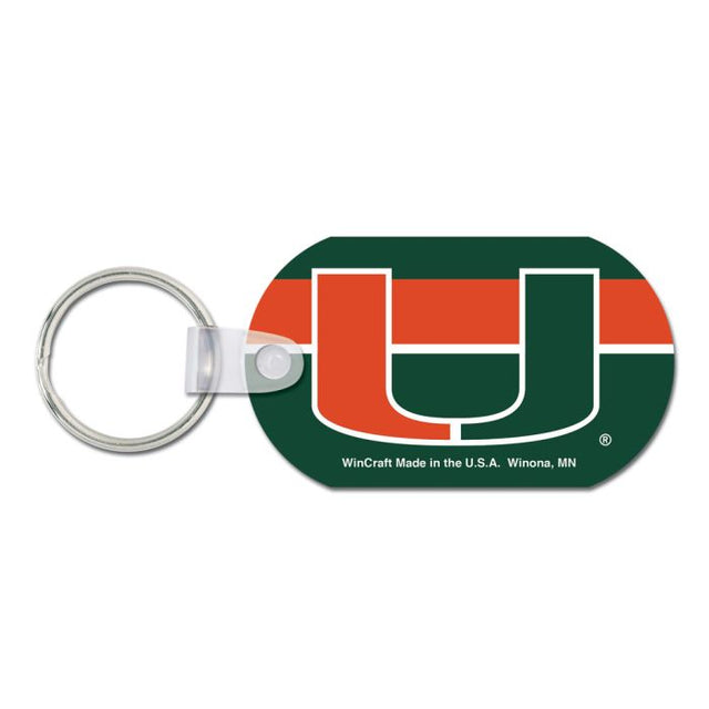 Llavero de metal de los Miami Hurricanes - Aluminio