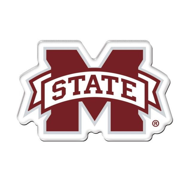 Imán acrílico premium de Mississippi State Bulldogs en tarjeta