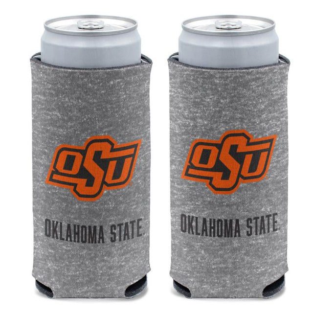 Oklahoma State Cowboys HEATHERED 12 oz Slim Can Cooler