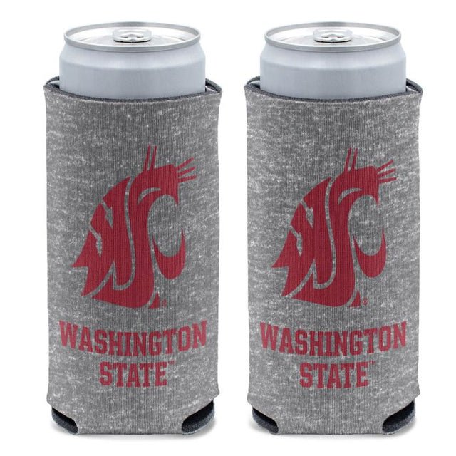 Enfriador de latas delgado de 12 oz con diseño de Washington State Cougars HEATHERED