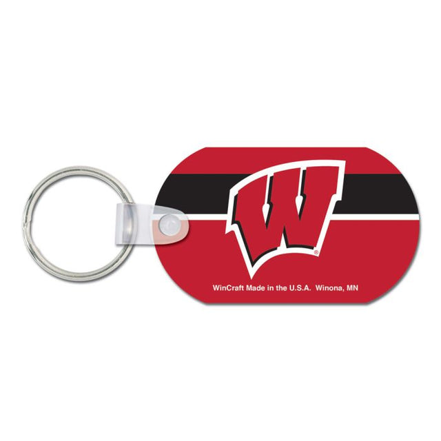 Llavero de metal de los Wisconsin Badgers (aluminio)