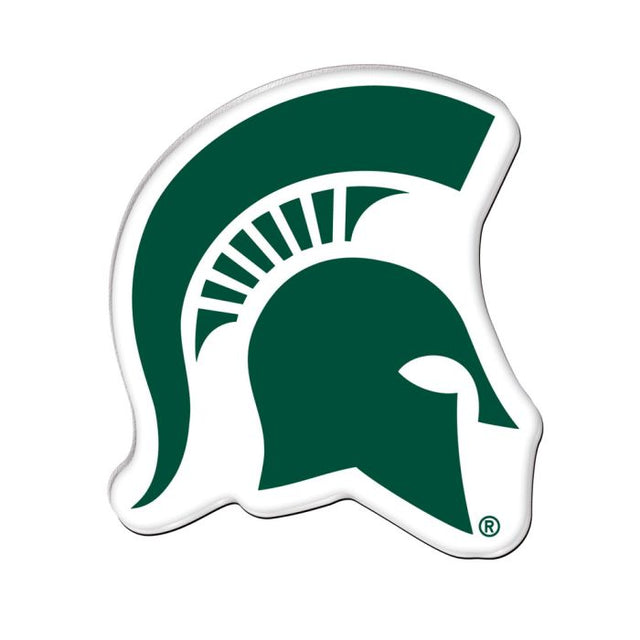 Imán acrílico premium de los Spartans de Michigan State en tarjeta