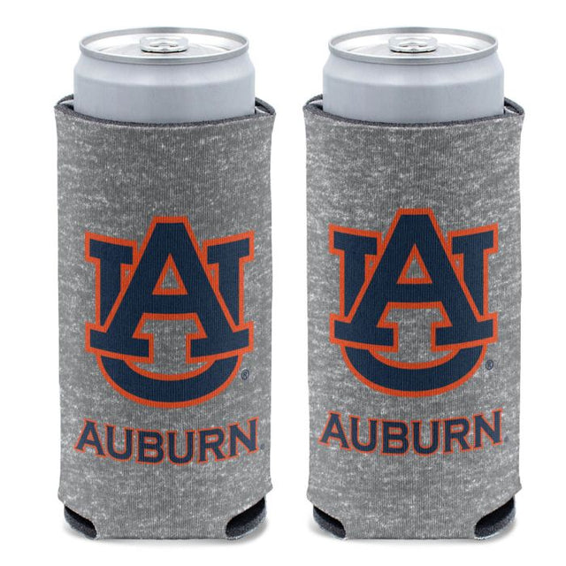 Enfriador de latas delgado de 12 oz con diseño jaspeado de Auburn Tigers