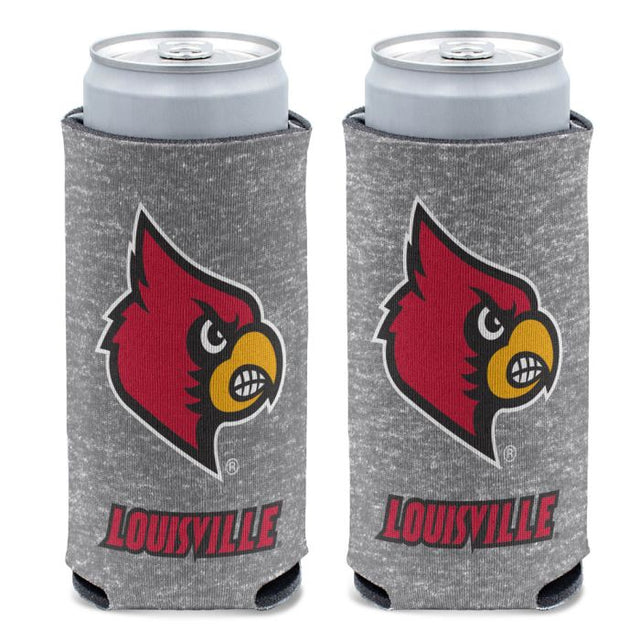 Enfriador de latas delgado de 12 oz con diseño jaspeado de los Louisville Cardinals