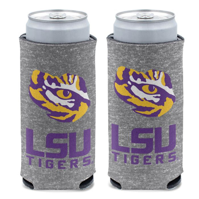 Enfriador de latas delgado de 12 oz con diseño jaspeado de LSU Tigers