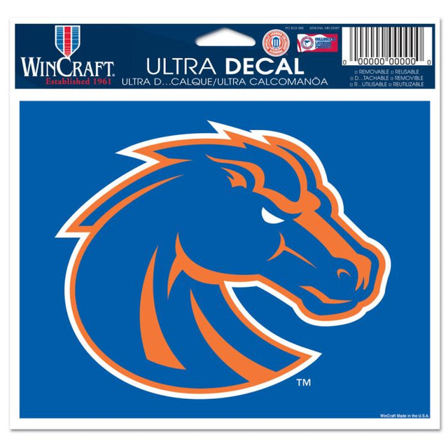 Boise State Broncos Multi-Use Decal -Clear Bckrgd 5" x 6"