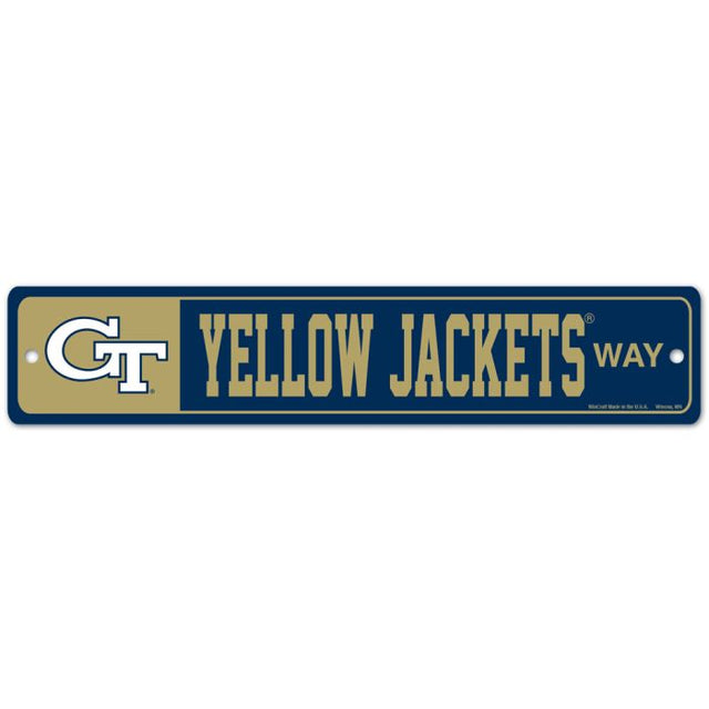 Georgia Tech Yellow Jackets Street / Zone Sign 3.75" x 19"