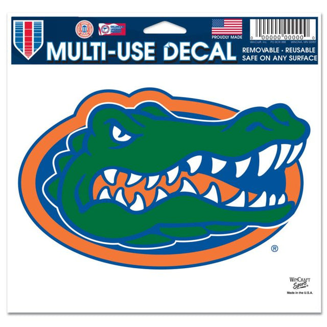 Florida Gators Multi-Use Decal -Clear Bckrgd 5" x 6"