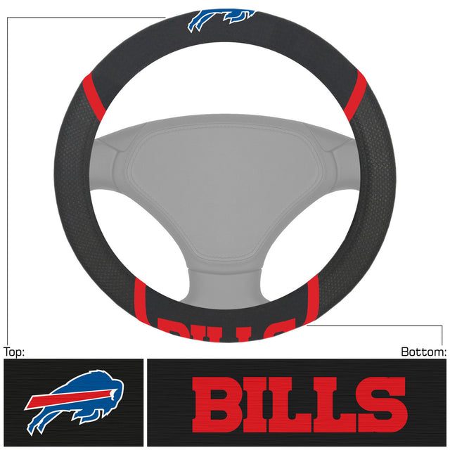 Funda de volante de los Buffalo Bills con malla y costura