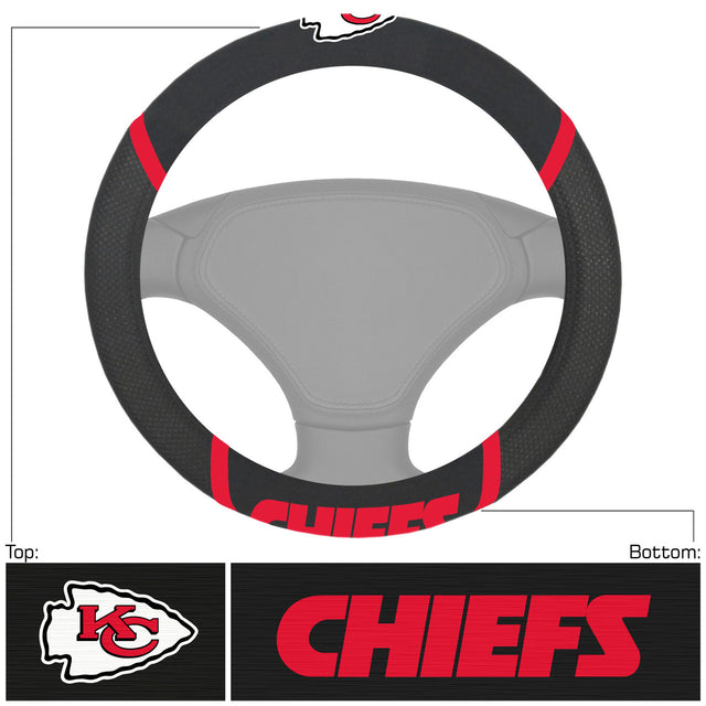 Funda de malla y costura para volante de los Kansas City Chiefs