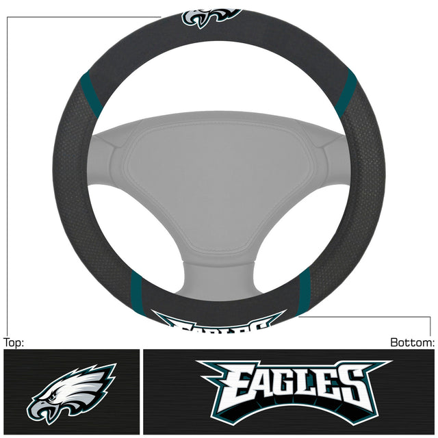 Funda de volante de los Philadelphia Eagles con malla y costura