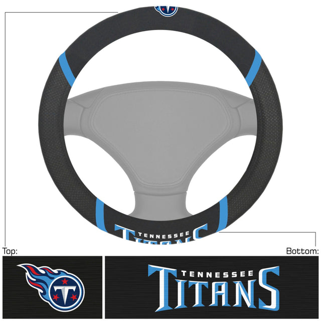 Funda de volante de malla y costura de Tennessee Titans