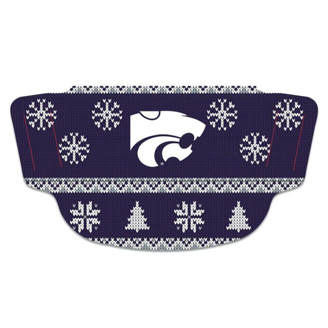 Kansas State Wildcats / Littlest Fan MLB Ugly Sweater Fan Mask Face Covers