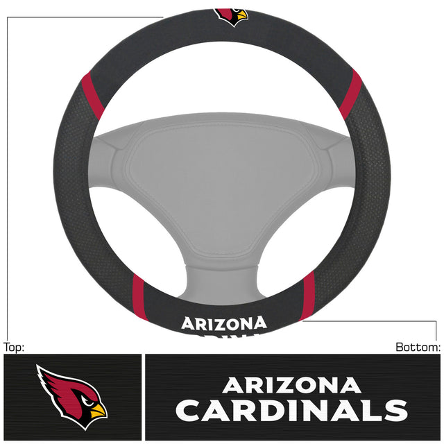 Funda de volante de los Arizona Cardinals de malla y costura