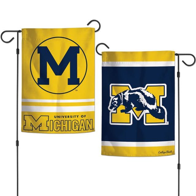 Banderas de jardín de Michigan Wolverines/College Vault de 2 lados, 12,5" x 18"