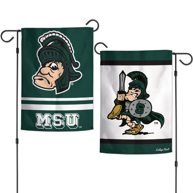 Banderas de jardín de Michigan State Spartans/College Vault de 2 lados, 12,5" x 18"