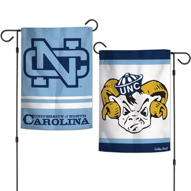 Banderas de jardín de los Tar Heels de Carolina del Norte/College Vault, de 2 lados, 12,5" x 18"