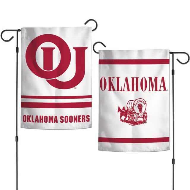 Banderas de jardín de Oklahoma Sooners / Vintage Collegiate de 2 lados, 12,5" x 18"