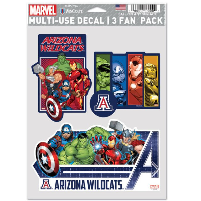 Arizona Wildcats / Marvel (c) 2021 MARVEL Multi Use 3 Fan Pack