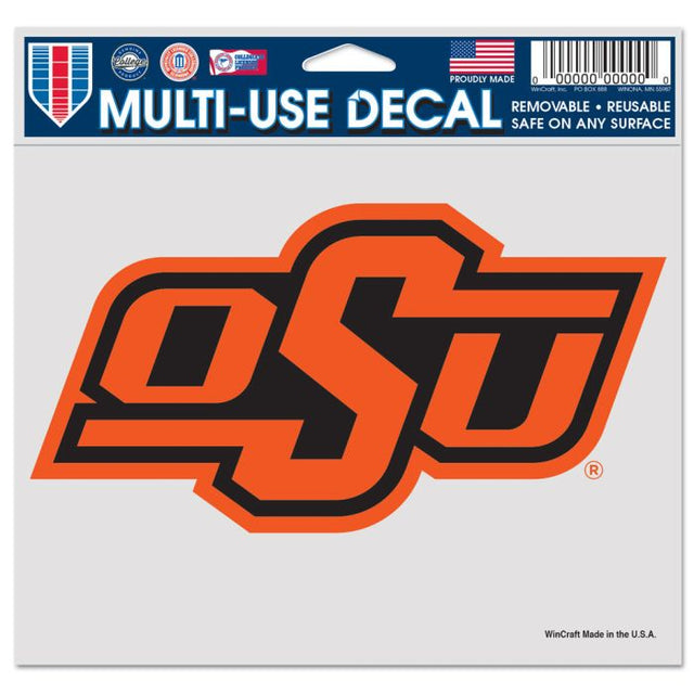 Oklahoma State Cowboys Multi-Use Decal -Clear Bckrgd 5" x 6"