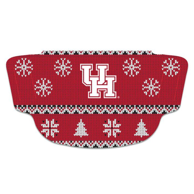 Cubrebocas de fanático de Houston Cougars / Ugly Sweater Ugly Sweater