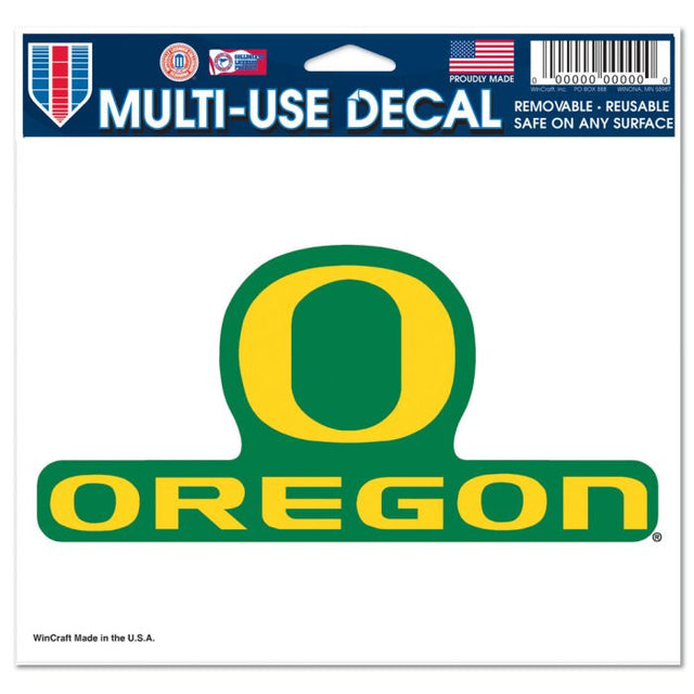 Oregon Ducks Multi-Use Decal -Clear Bckrgd 5" x 6"