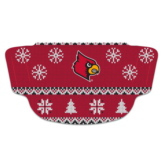 Louisville Cardinals / Ugly Sweater Ugly Sweater Máscara de fanático Cubrebocas