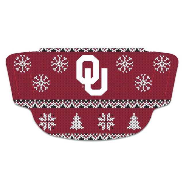 Oklahoma Sooners / Littlest Fan MLB Ugly Sweater Fan Mask Face Covers