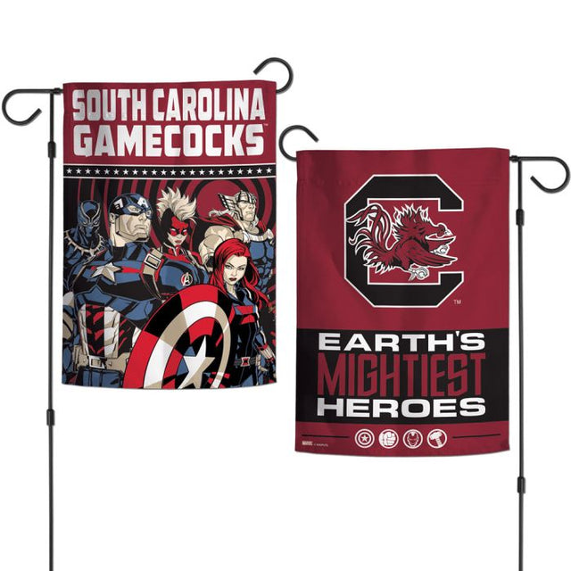 South Carolina Gamecocks / Marvel (c) 2021 MARVEL Garden Flags 2 sided 12.5" x 18"