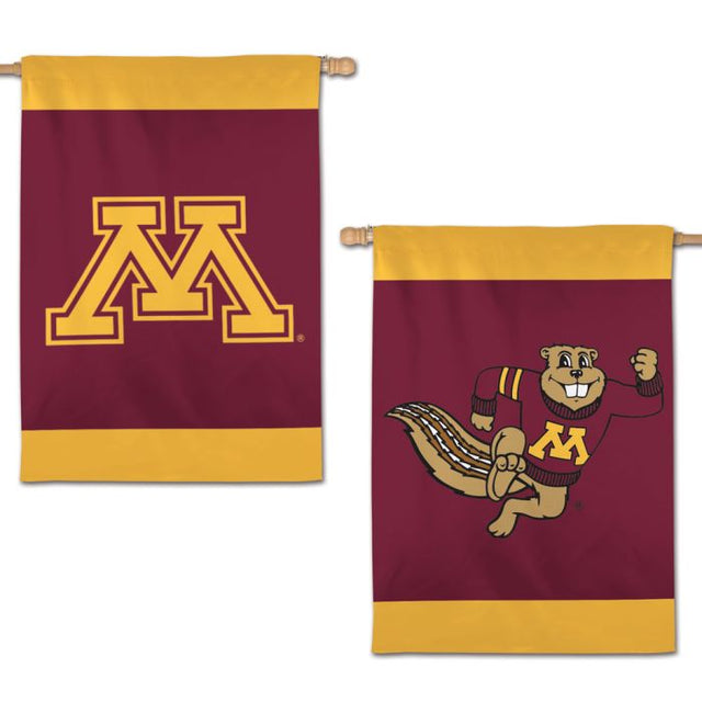 Bandera vertical de Minnesota Golden Gophers de 2 lados, 28" x 40"