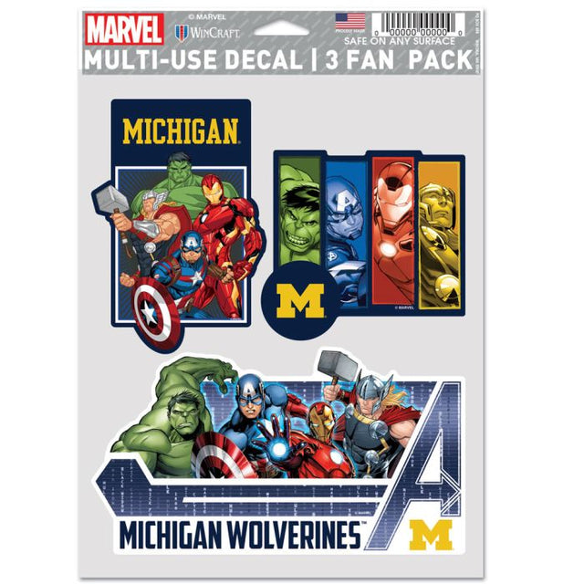 Paquete multiusos para 3 fanáticos de Marvel 2021 de Michigan State Spartans/Marvel (c)