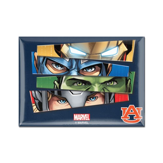 Imán de metal de 2,5" x 3,5" de Auburn Tigers/Marvel (c) 2021