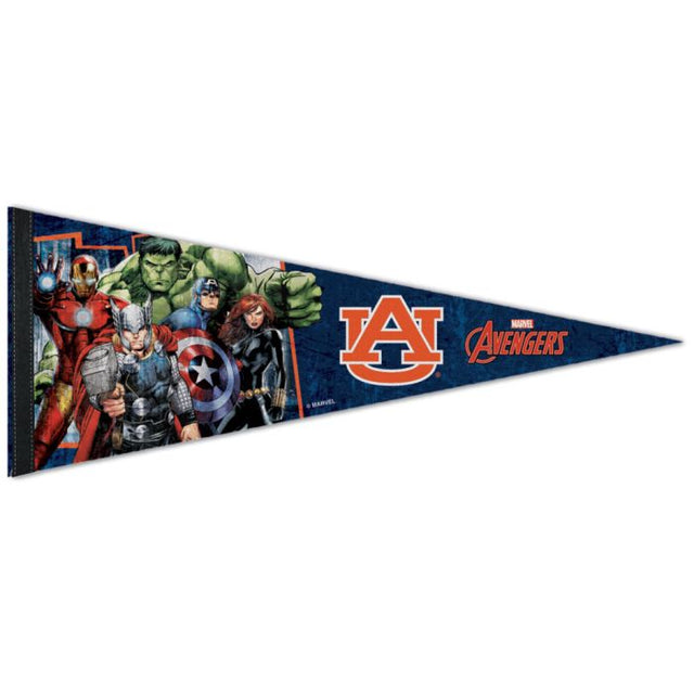 Banderín premium de Auburn Tigers / Marvel (c) 2021 MARVEL de 12" x 30"