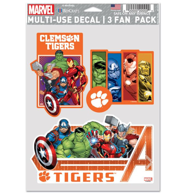 Clemson Tigers / Marvel (c) Paquete multiusos para 3 fanáticos de MARVEL 2021