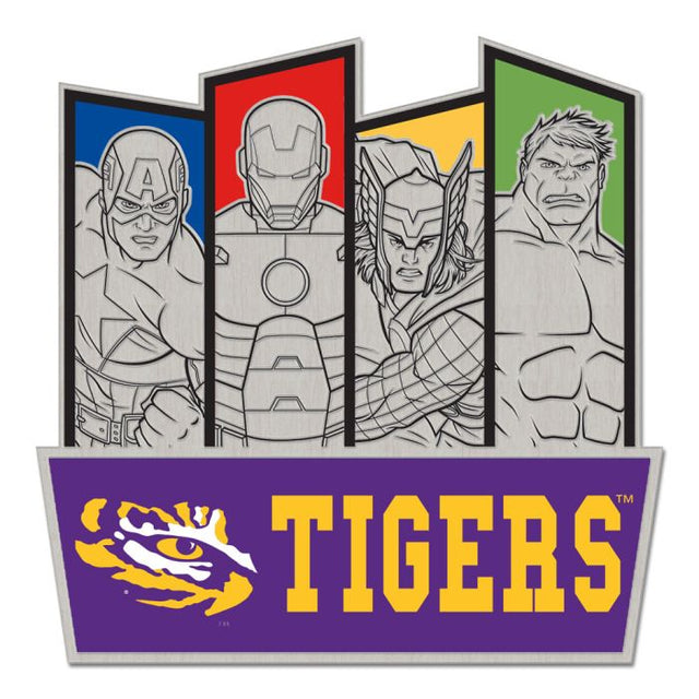 Tarjeta de joyería con pin de colección de MARVEL de LSU Tigers/Marvel (c) 2021