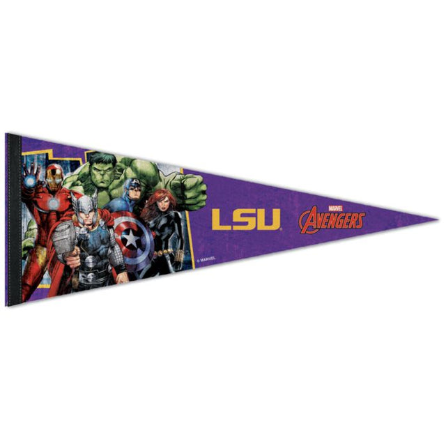 Banderín premium de MARVEL 2021 de LSU Tigers/Marvel (c) 12" x 30"