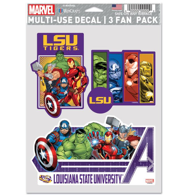 LSU Tigers / Marvel (c) Paquete multiusos para 3 fanáticos de MARVEL 2021