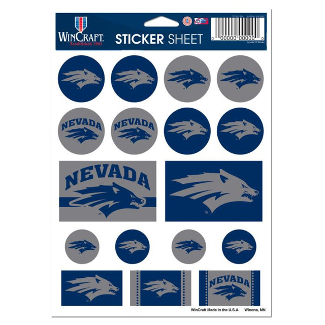 Nevada Wolf Pack Vinyl Sticker Sheet 5" x 7"