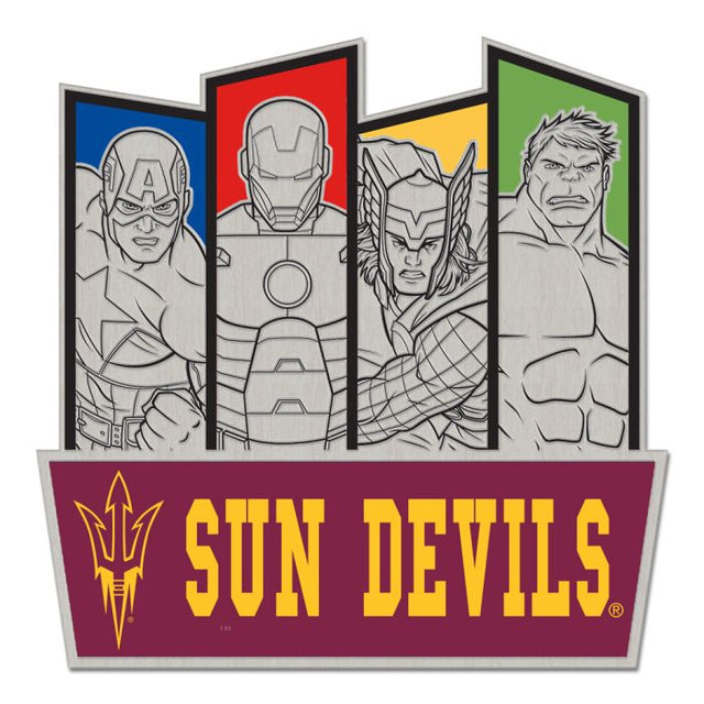 Arizona State Sun Devils / Marvel (c) 2021 MARVEL Collector Pin Jewelry Card